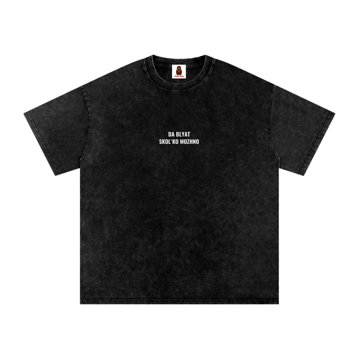 Da blyat skol'ko mozhno Snow Washed Oversized Cotton T-Shirt
