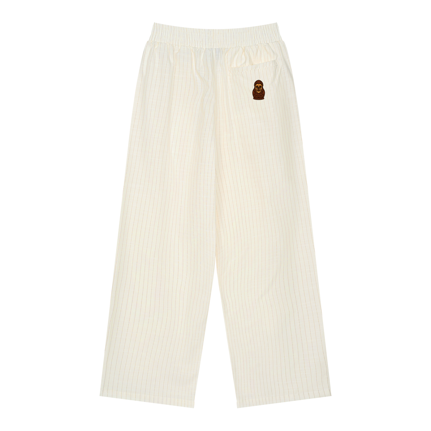 Unisex Striped Pleated Pants