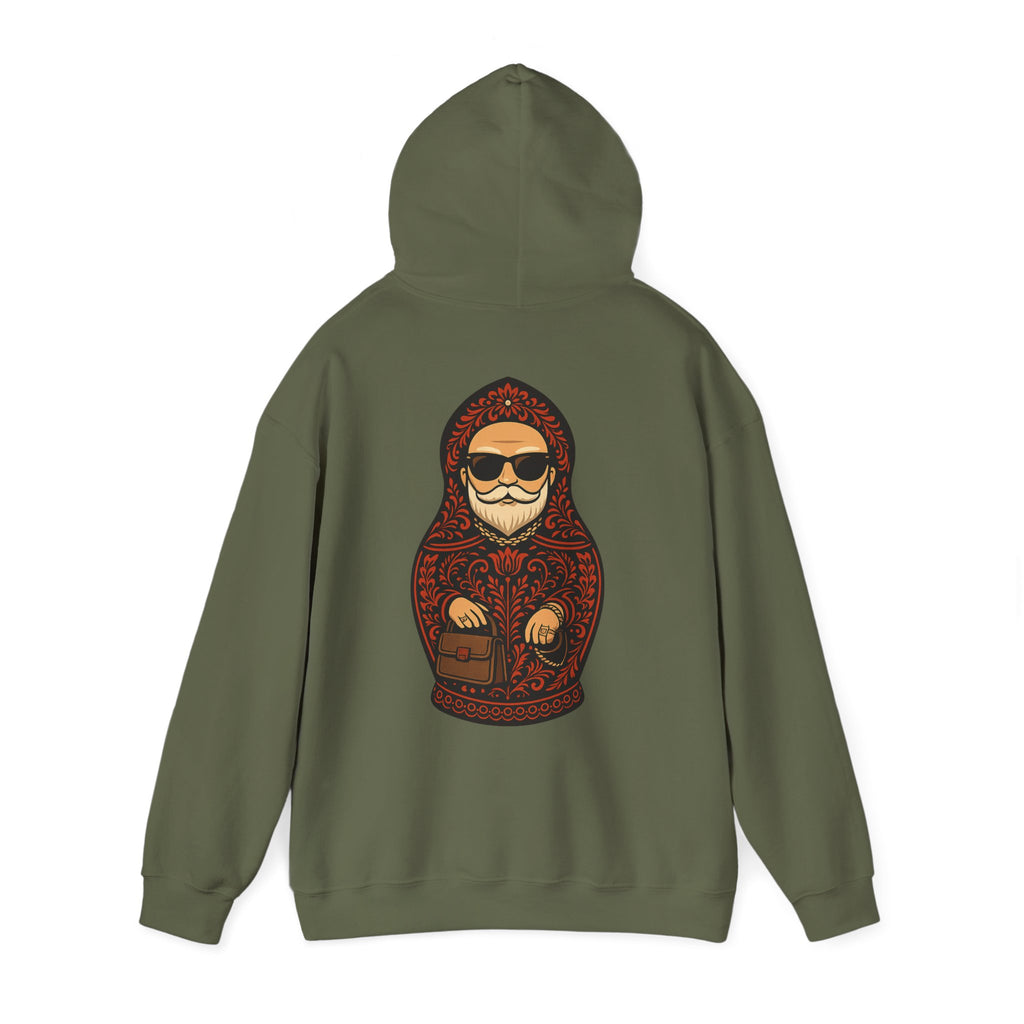 Dedushka Matryoshka Doll Hoodie | Russian Nesting Doll Illustration | Grandpa Gift | Granddad
