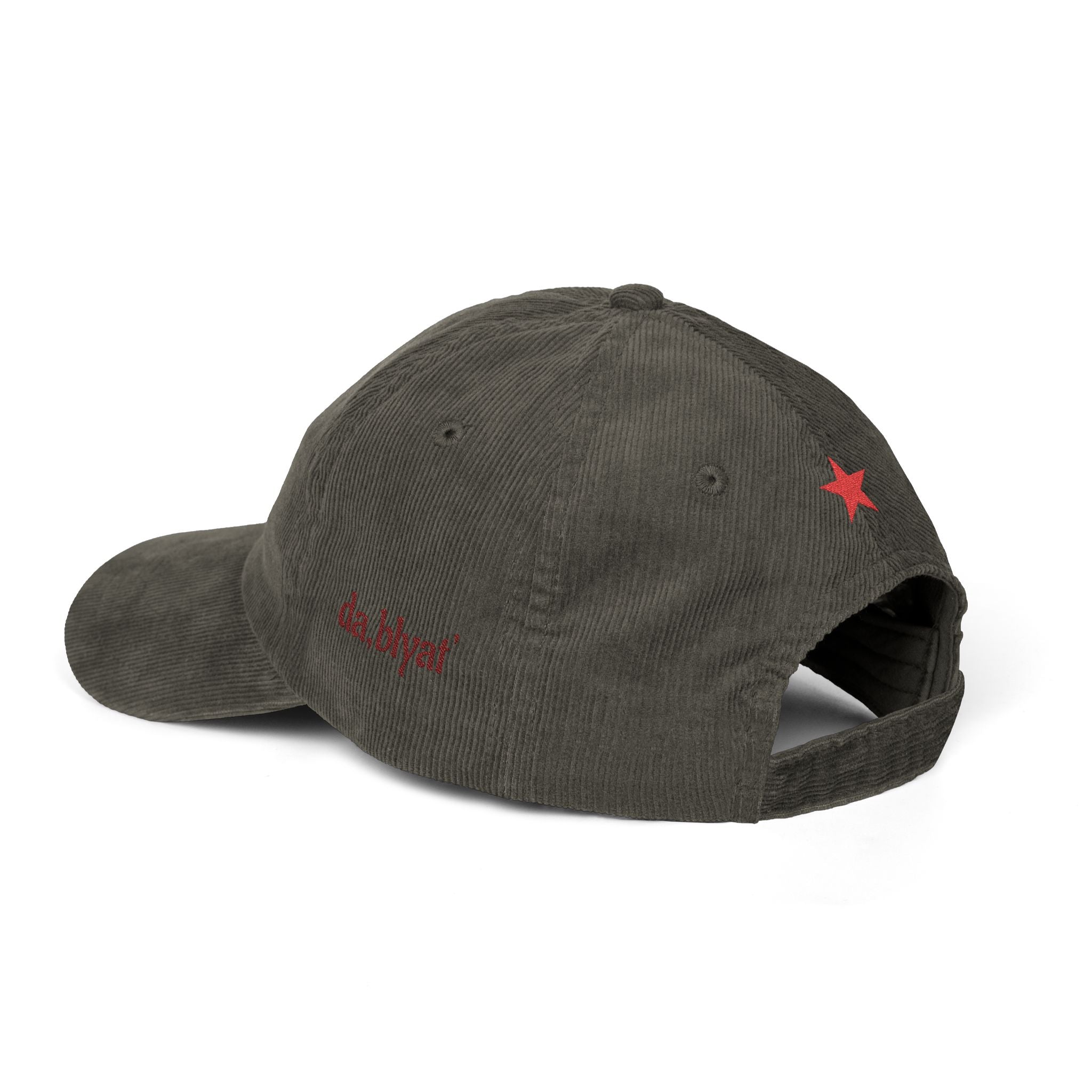 Matryoshka embroidered corduroy cap | Vintage cord cap
