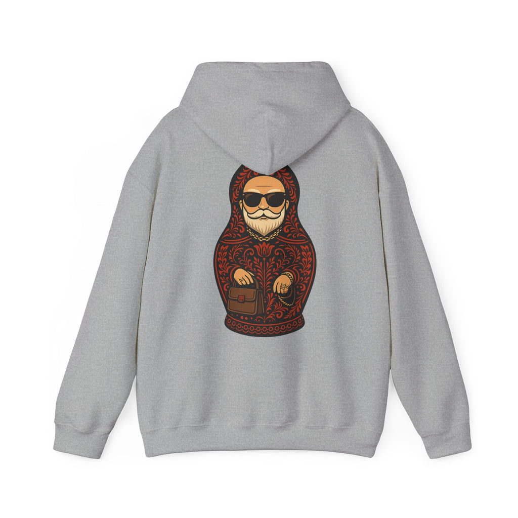 Dedushka Matryoshka Doll Hoodie | Russian Nesting Doll Illustration | Grandpa Gift | Granddad