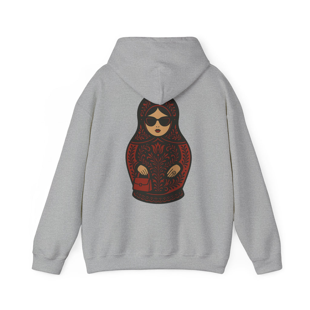 Babushka Matryoshka Doll Hoodie | Russian Nesting Doll Illustration | Grandma Gift