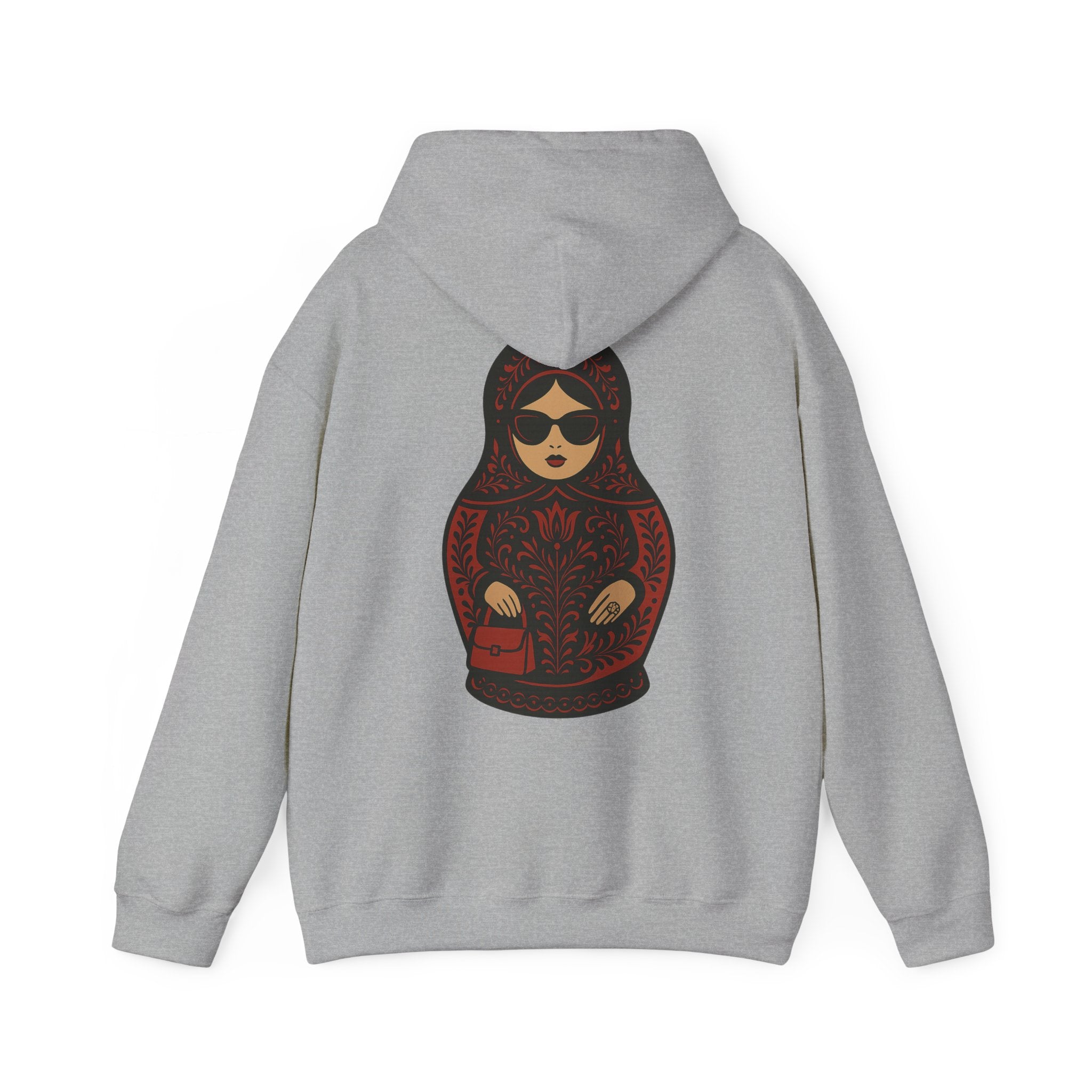 Babushka Matryoshka Doll Hoodie | Russian Nesting Doll Illustration | Grandma Gift