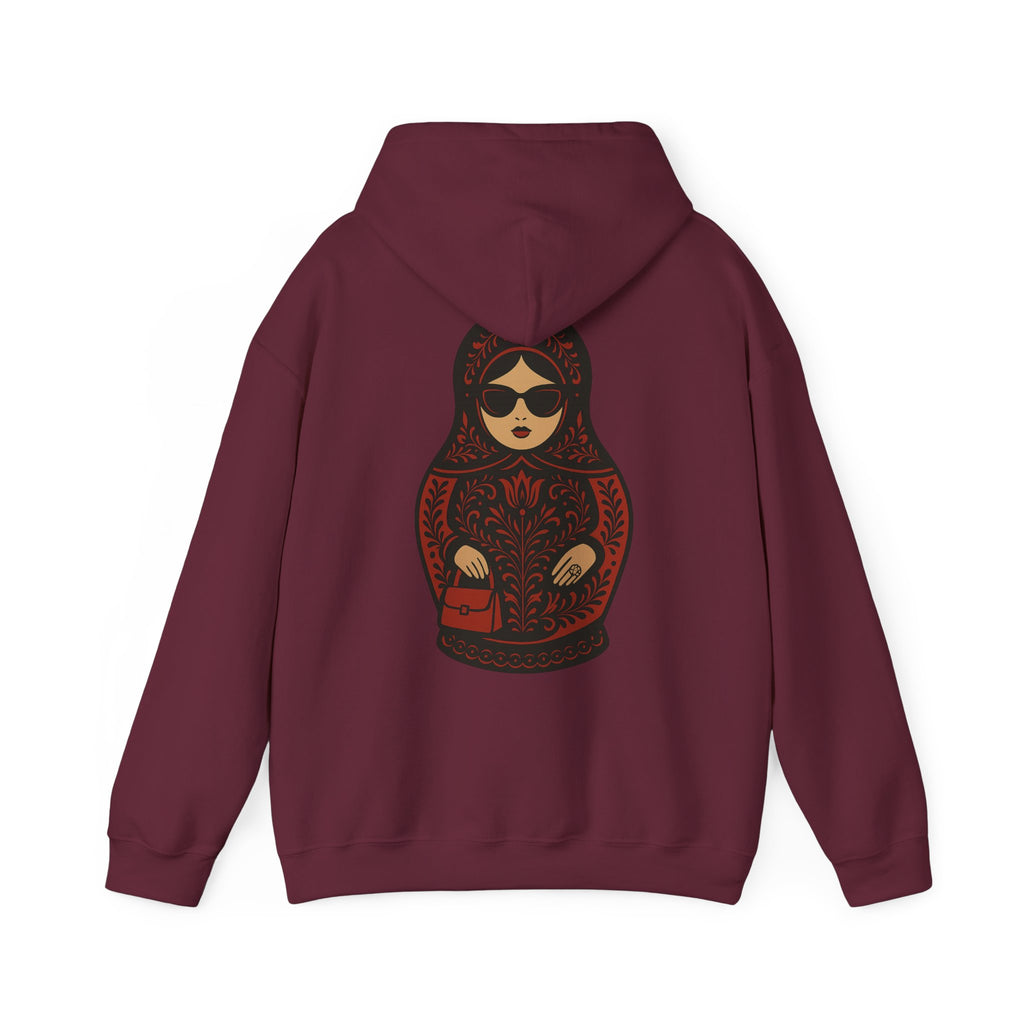 Babushka Matryoshka Doll Hoodie | Russian Nesting Doll Illustration | Grandma Gift