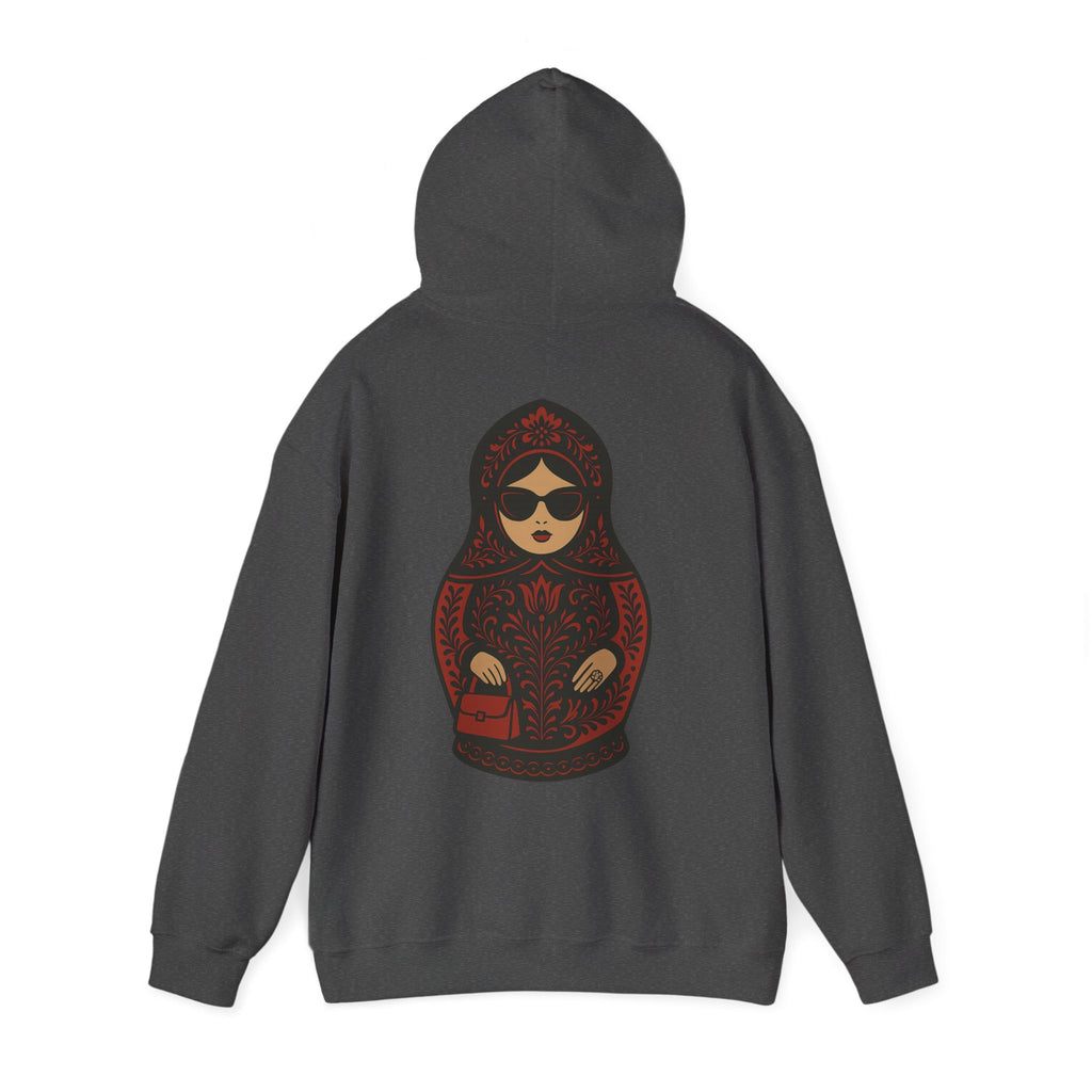 Babushka Matryoshka Doll Hoodie | Russian Nesting Doll Illustration | Grandma Gift