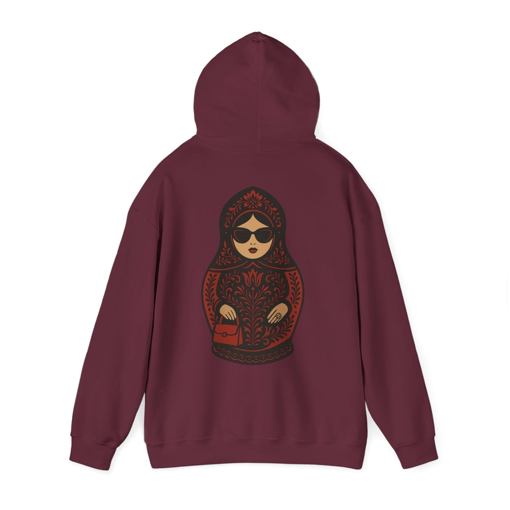 Babushka Matryoshka Doll Hoodie | Russian Nesting Doll Illustration | Grandma Gift