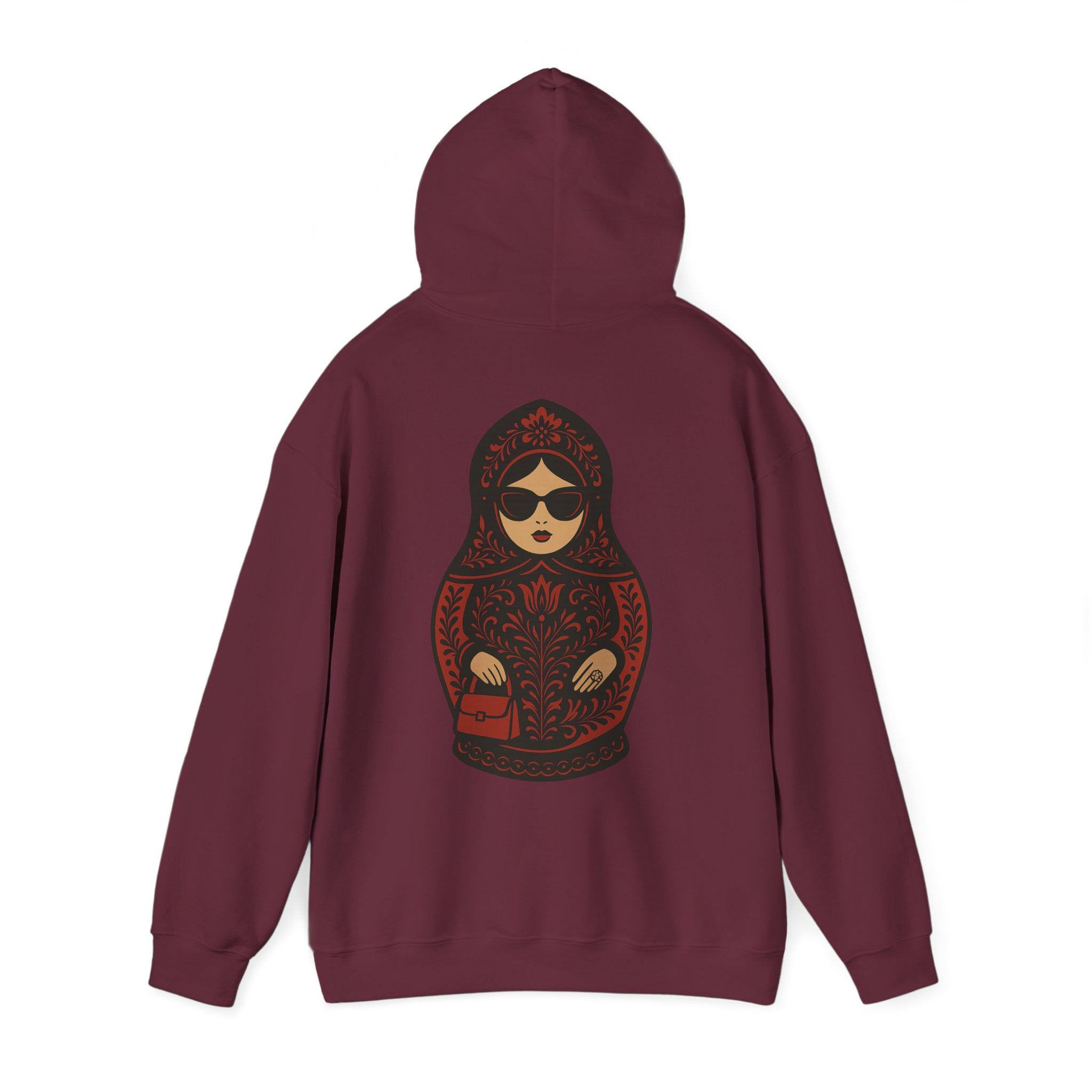 Babushka Matryoshka Doll Hoodie | Russian Nesting Doll Illustration | Grandma Gift