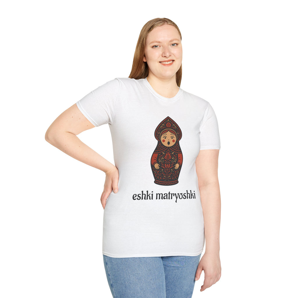 Eshki Matryoshki Matryoshka Doll T-Shirt | Russian Nesting Doll Graphic | Gift for her | Slavik gift
