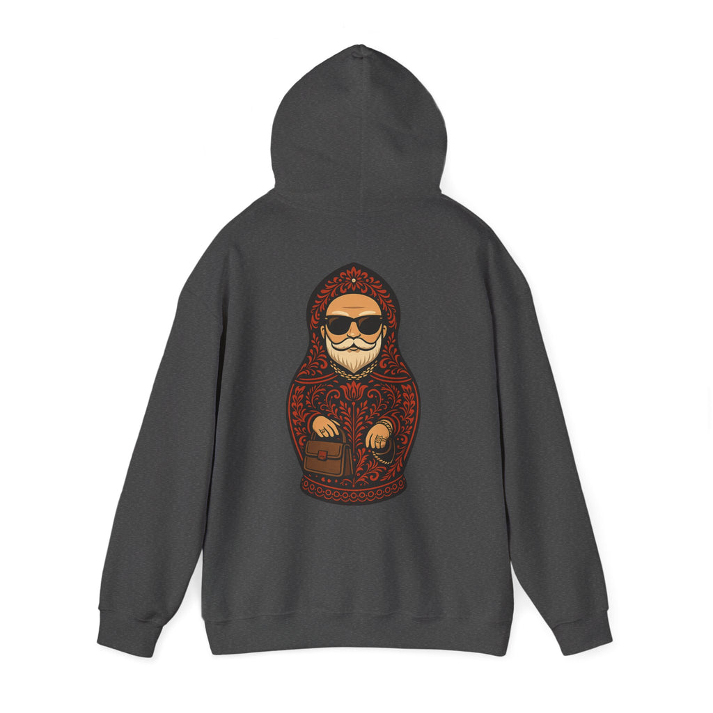 Dedushka Matryoshka Doll Hoodie | Russian Nesting Doll Illustration | Grandpa Gift | Granddad