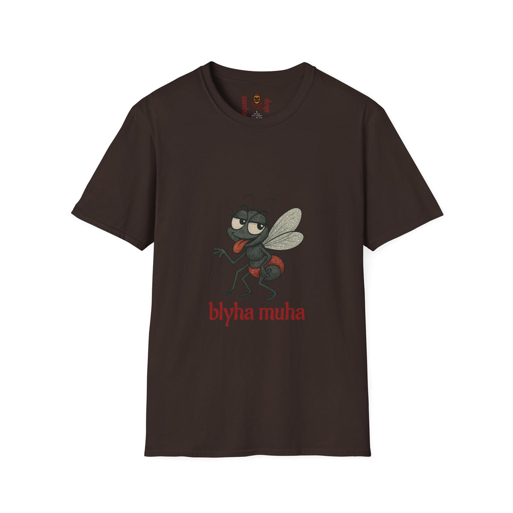 Blyaha Muha Russian Phrase Funny Quote T-Shirt | Slavic Humor Tee | Gift for him Gift for her