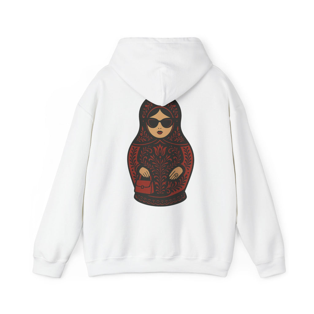 Babushka Matryoshka Doll Hoodie | Russian Nesting Doll Illustration | Grandma Gift