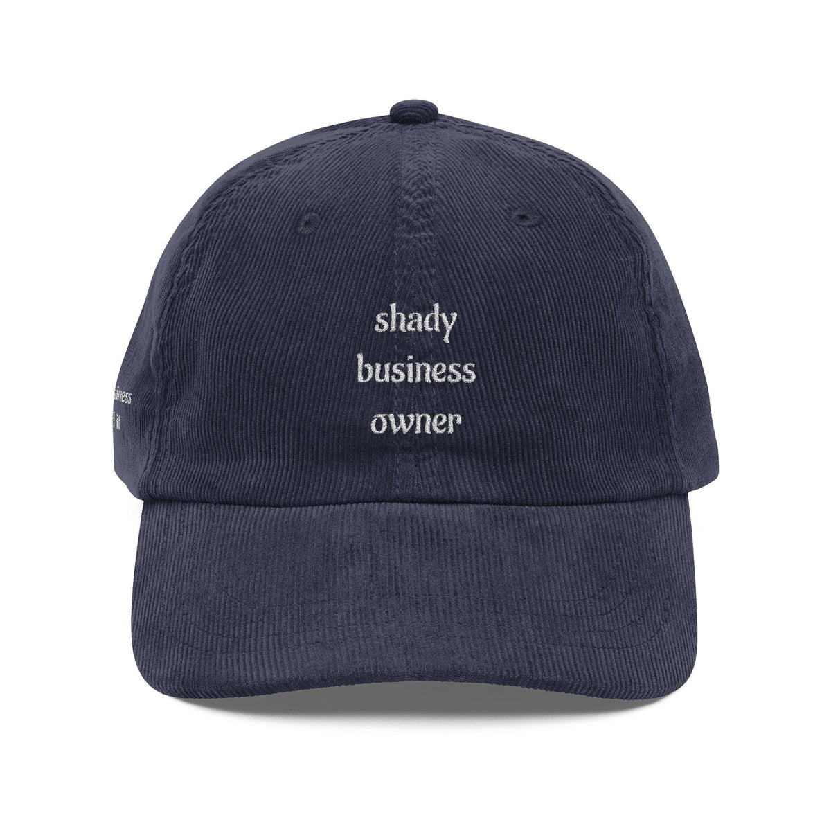 business owner hat | Corduroy Cap with Embroidery