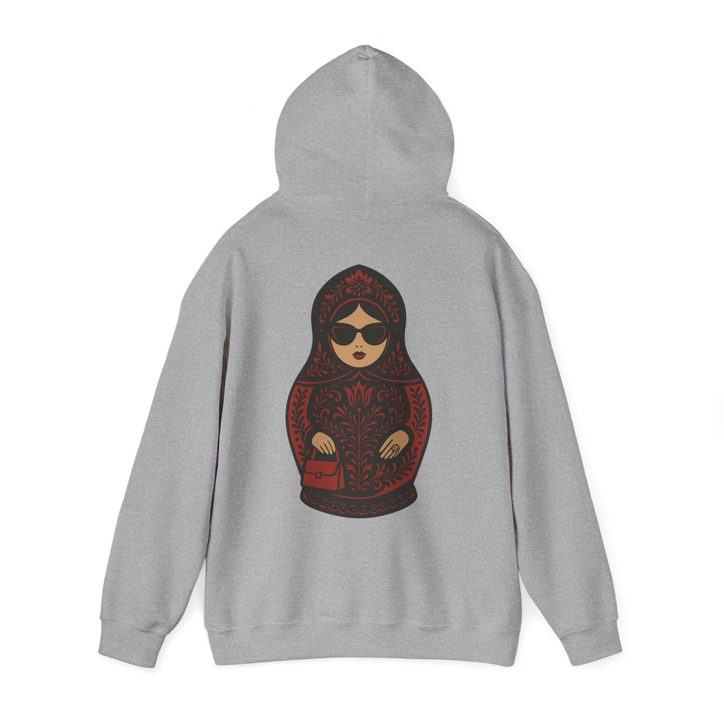 Babushka Matryoshka Doll Hoodie | Russian Nesting Doll Illustration | Grandma Gift
