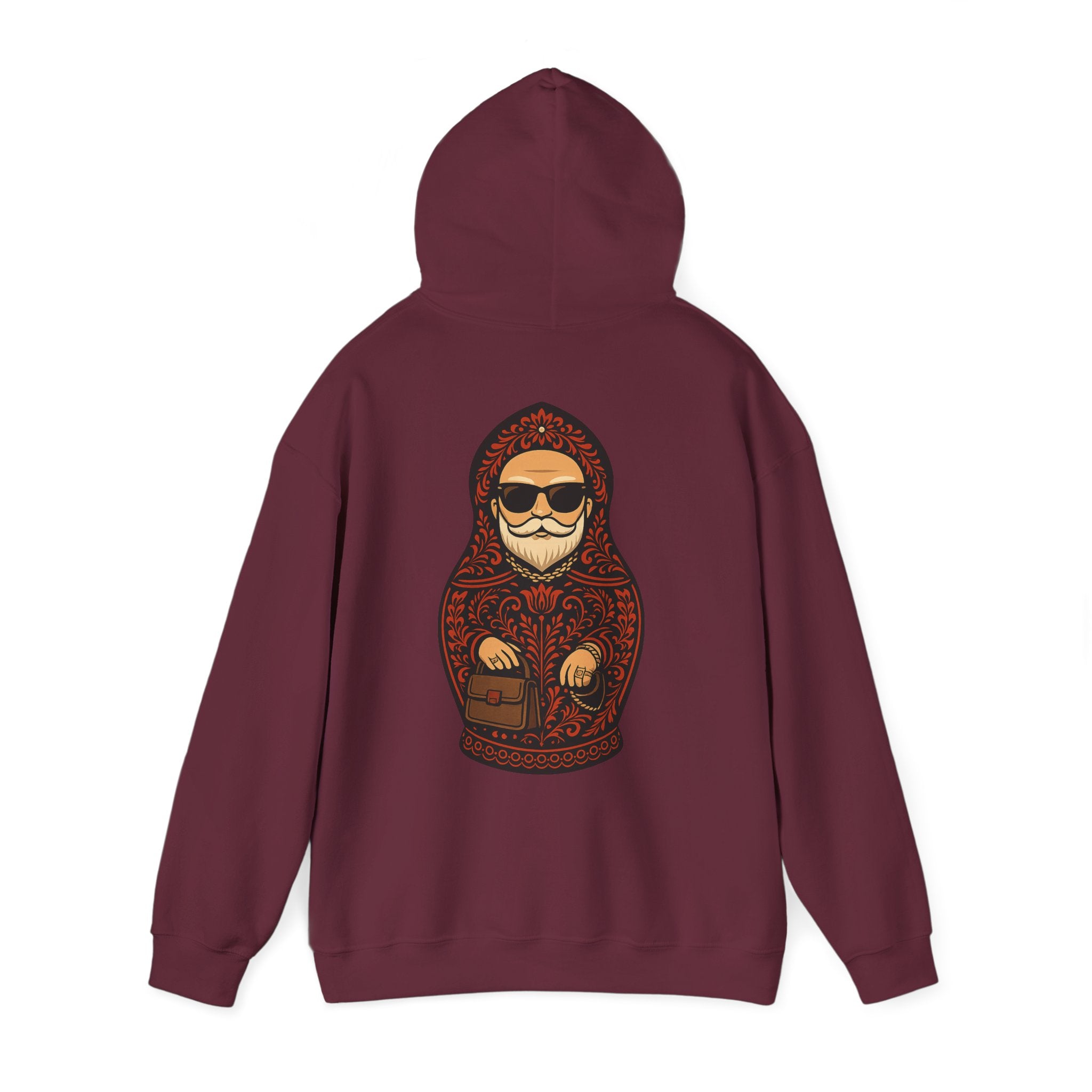 Dedushka Matryoshka Doll Hoodie | Russian Nesting Doll Illustration | Grandpa Gift | Granddad