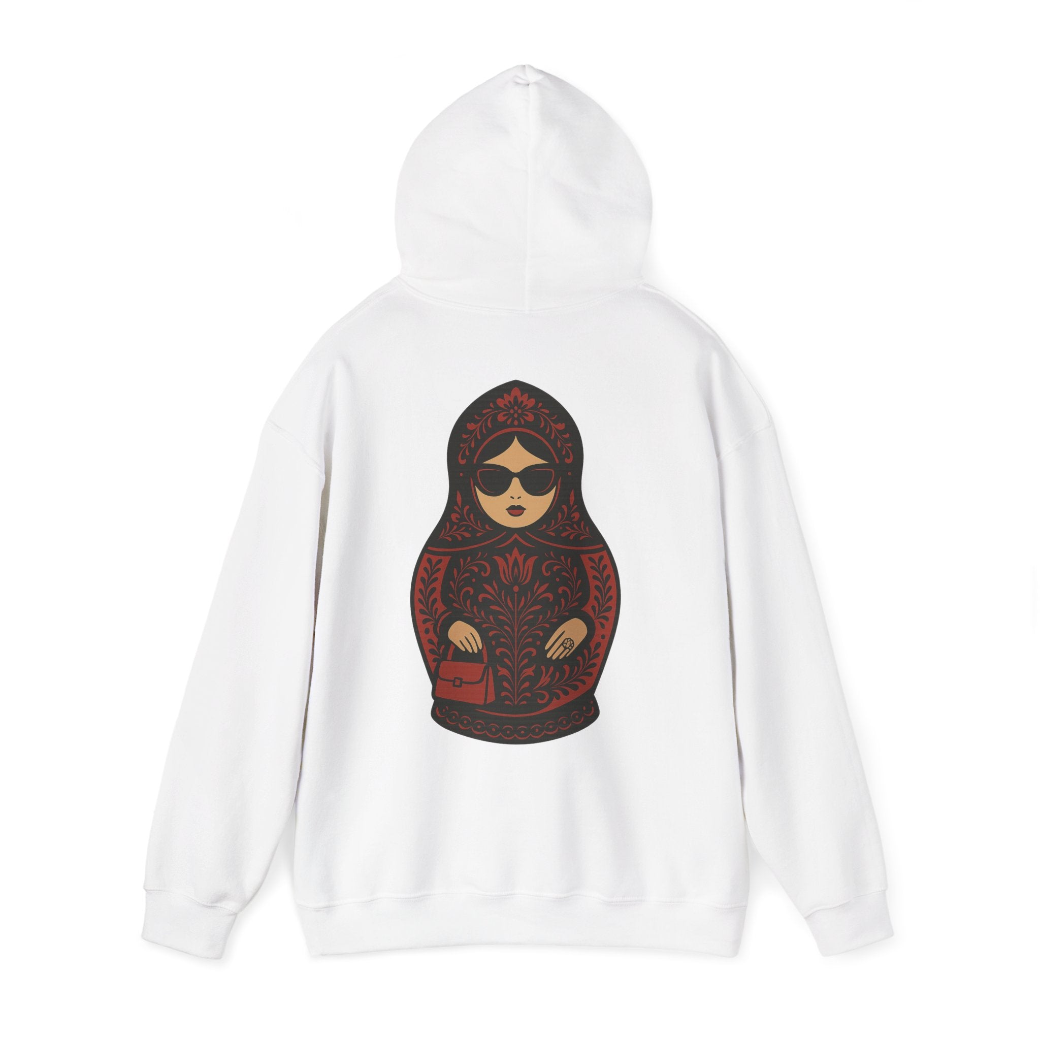 Babushka Matryoshka Doll Hoodie | Russian Nesting Doll Illustration | Grandma Gift
