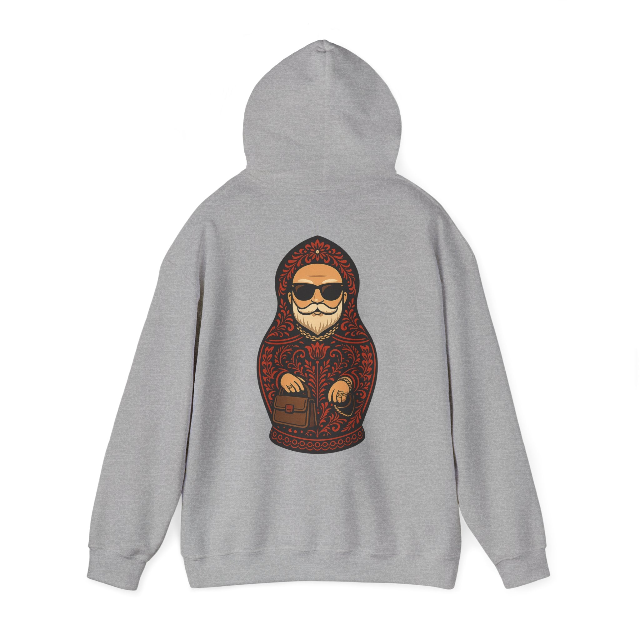 Dedushka Matryoshka Doll Hoodie | Russian Nesting Doll Illustration | Grandpa Gift | Granddad