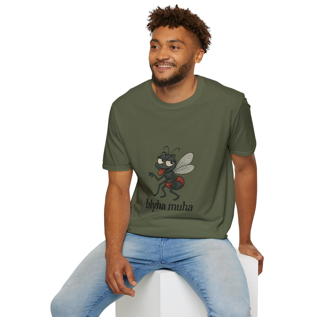 Blyaha Muha Russian Phrase Funny Quote T-Shirt | Slavic Humor Tee | Gift for him Gift for her