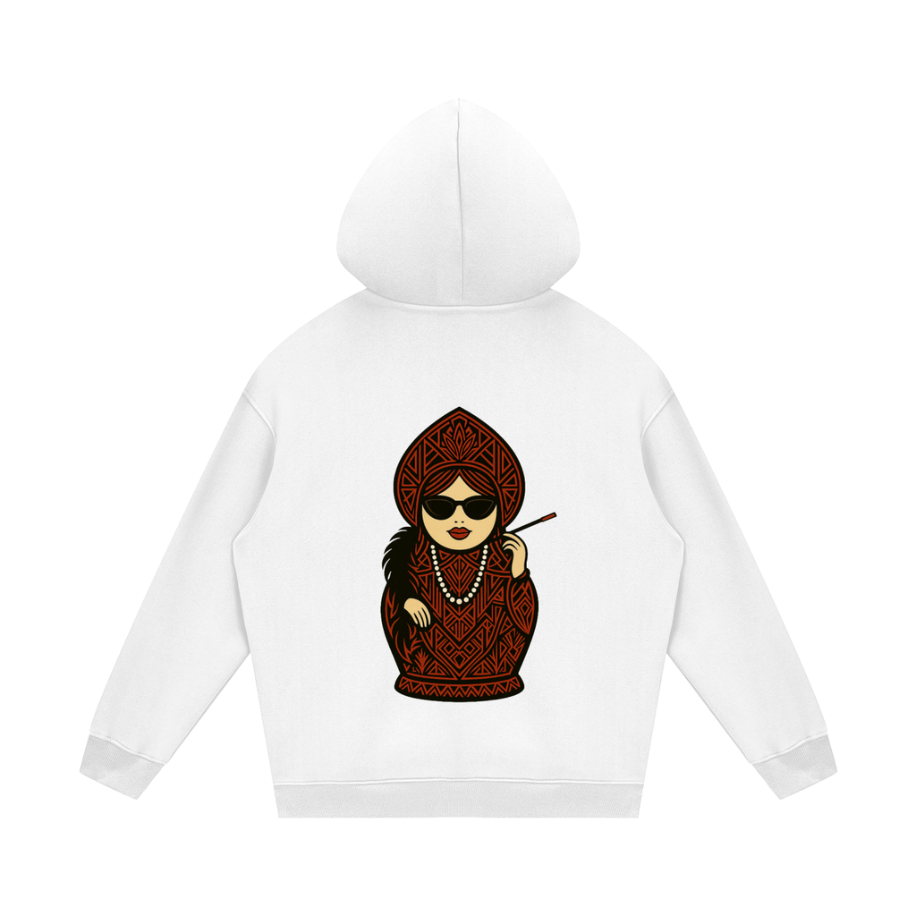 Babushka Grandma Hoodie | Streetwear Unisex Fleece Hoodie