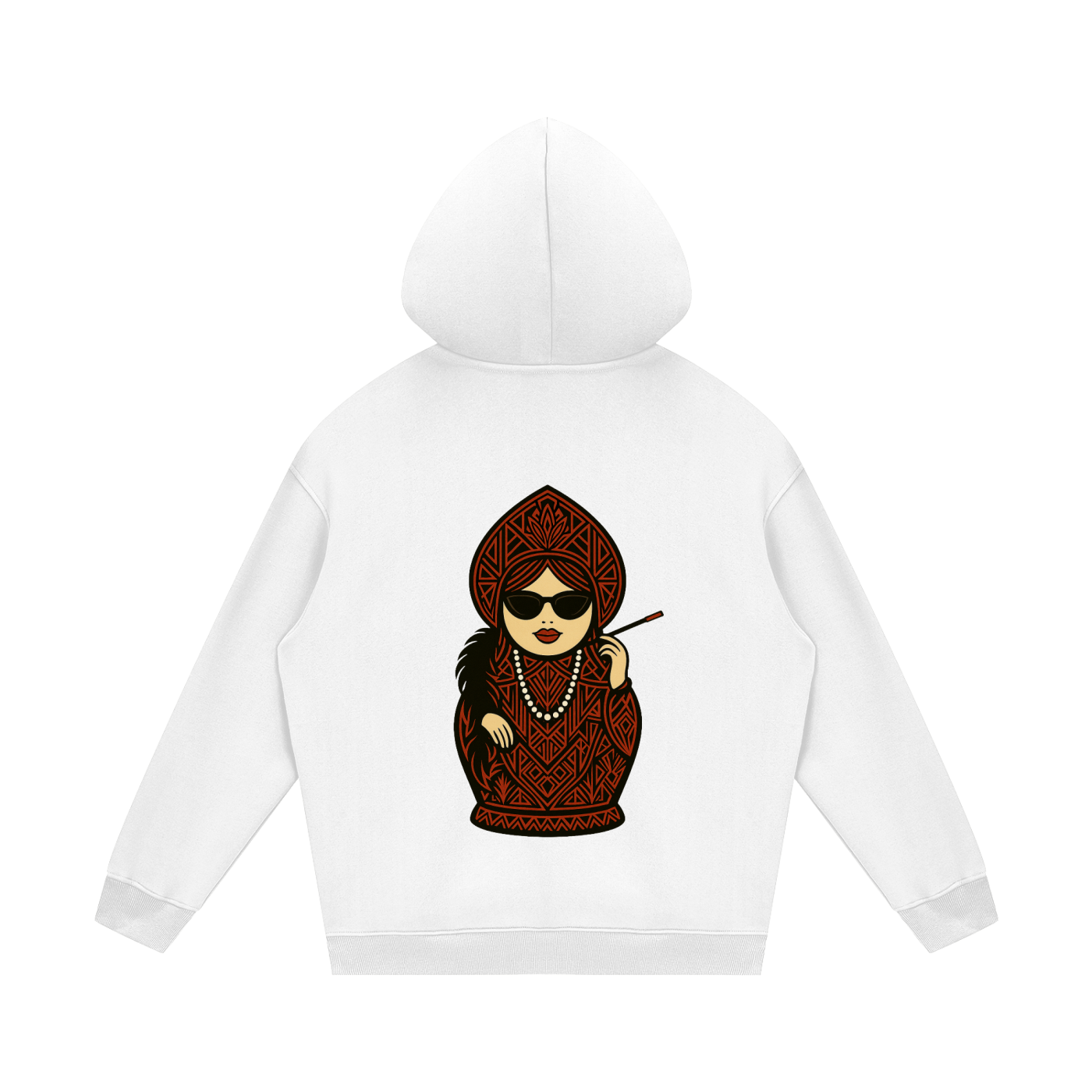 Babushka Grandma Hoodie | Streetwear Unisex Fleece Hoodie