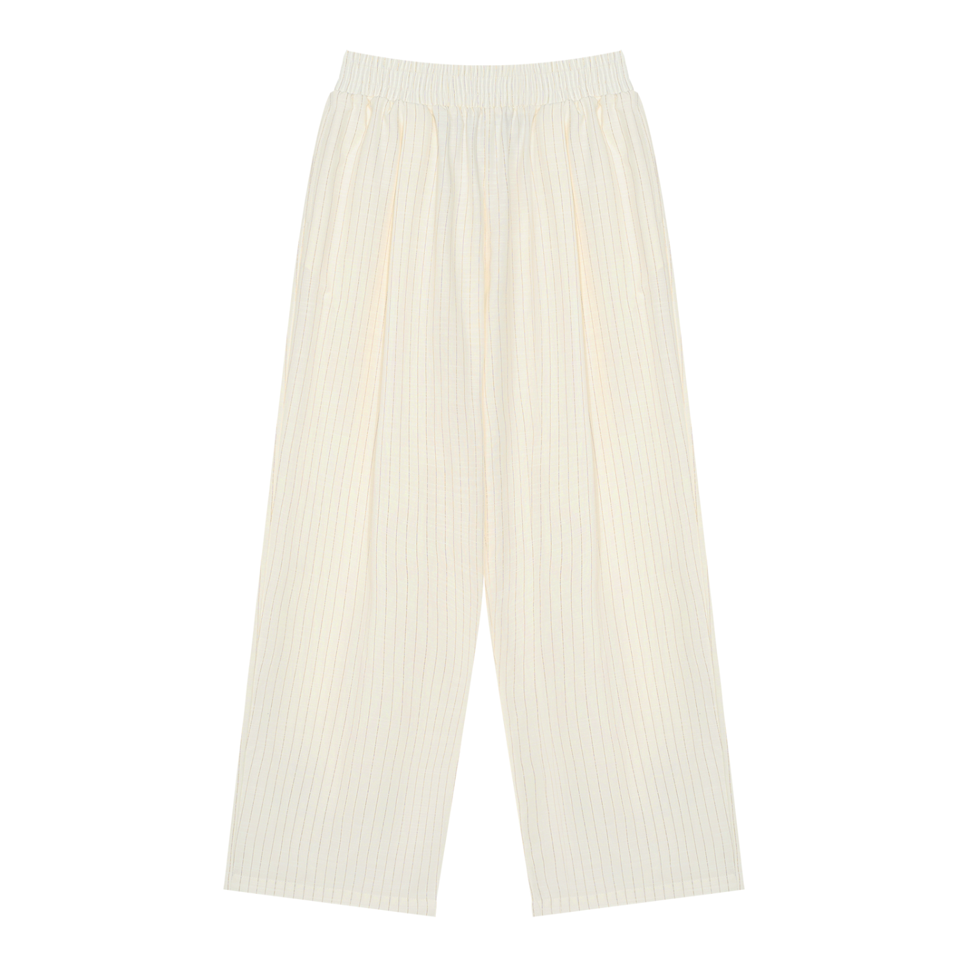 Unisex Striped Pleated Pants