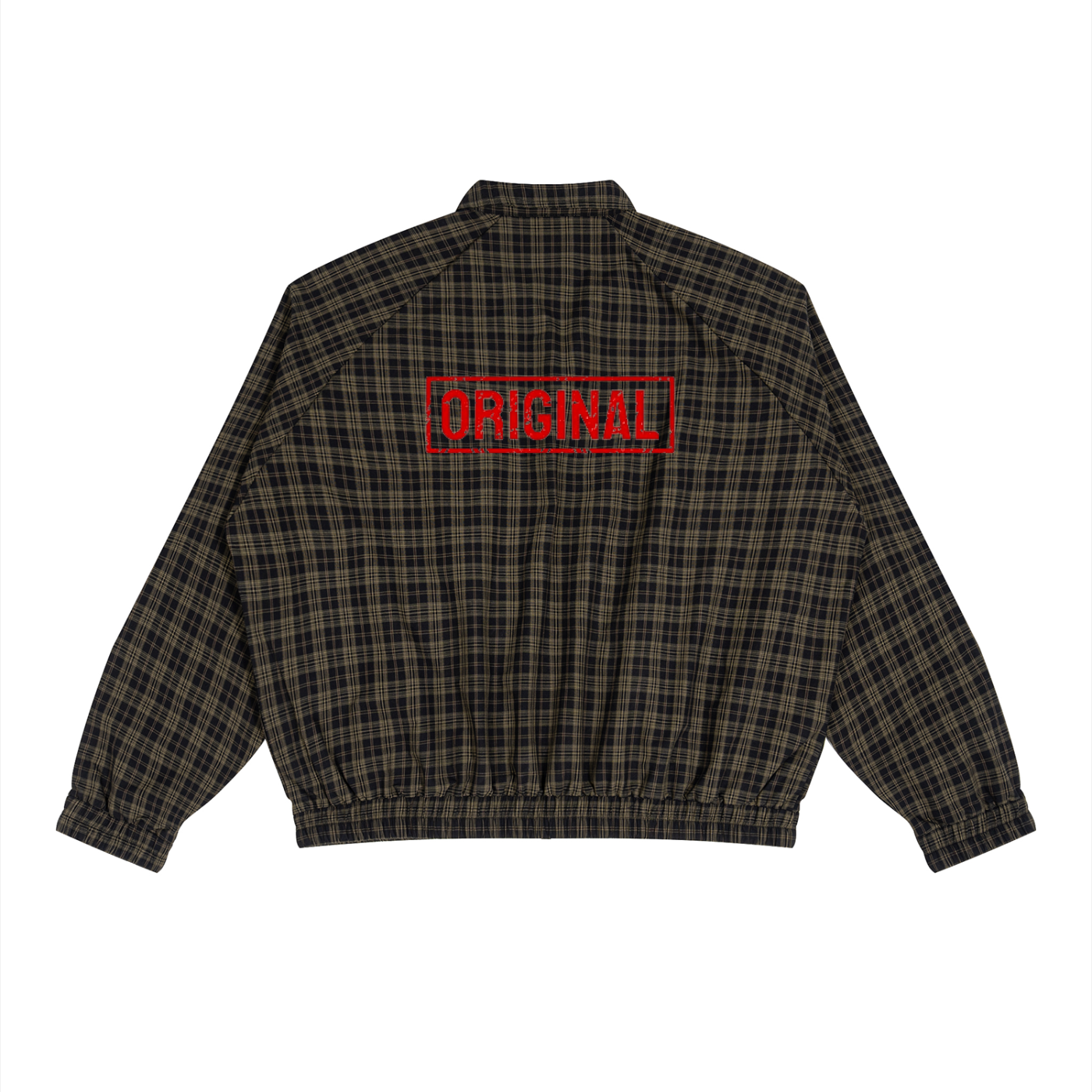 Unisex Plaid Full-Zip Track Jacket