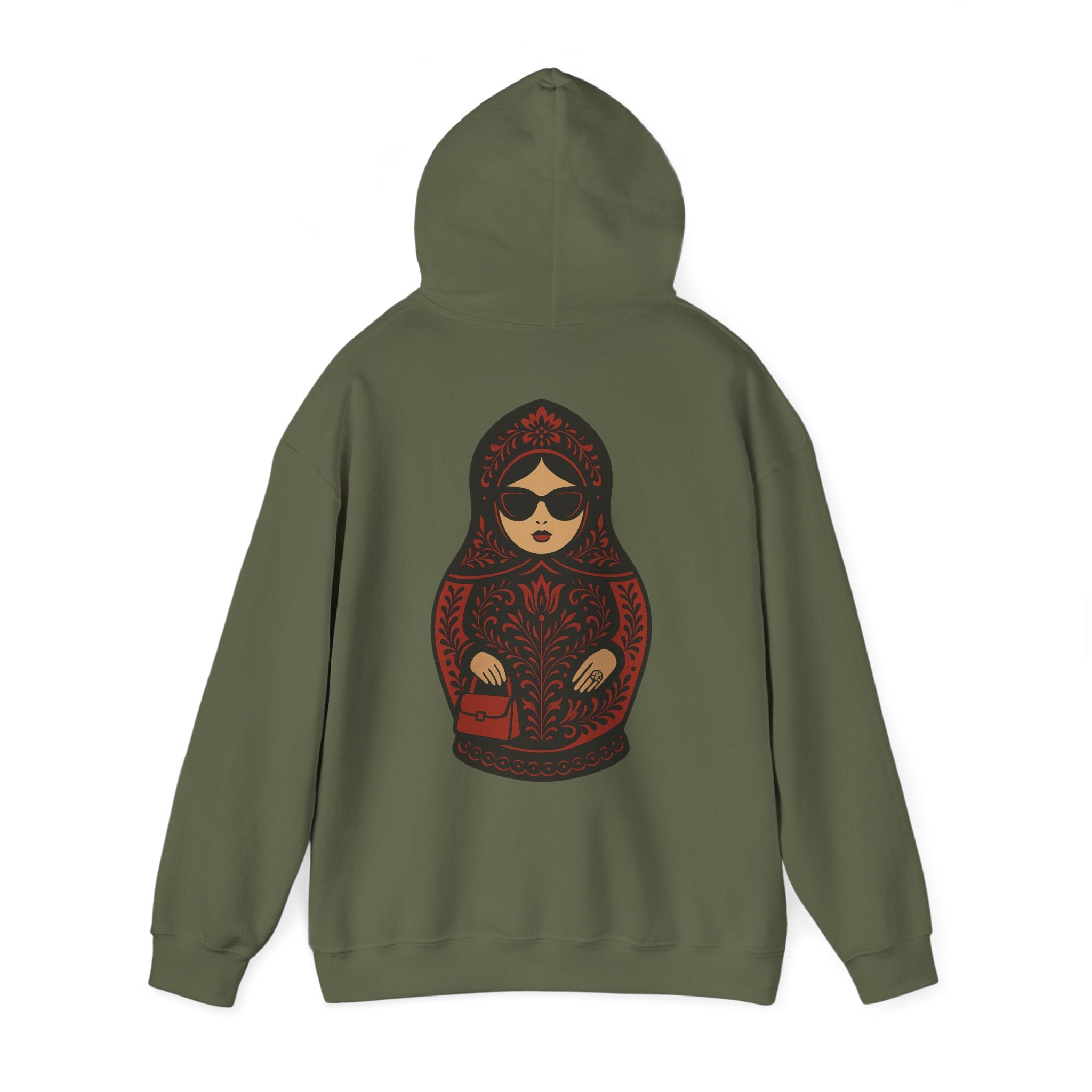 Babushka Matryoshka Doll Hoodie | Russian Nesting Doll Illustration | Grandma Gift