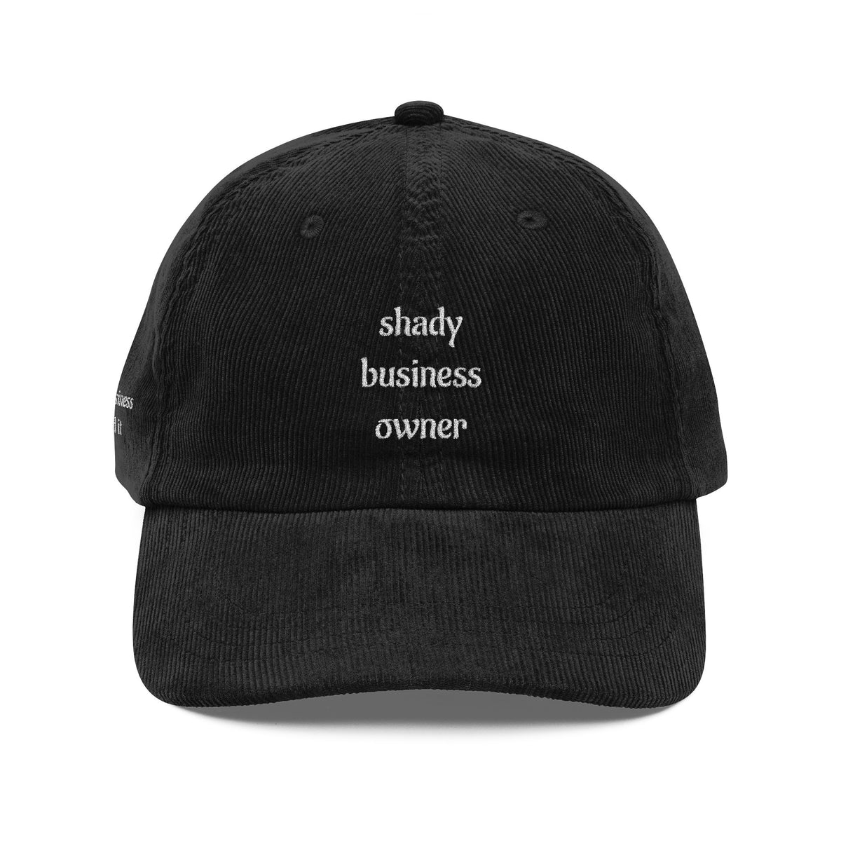 business owner hat | Corduroy Cap with Embroidery