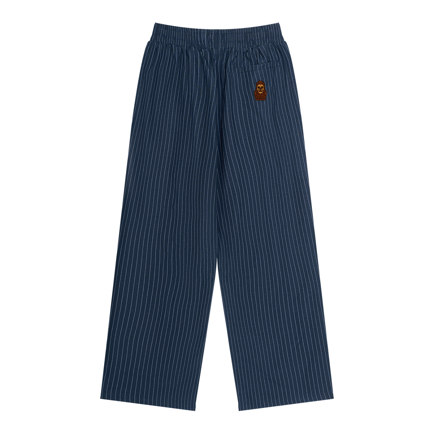 Unisex Striped Pleated Pants