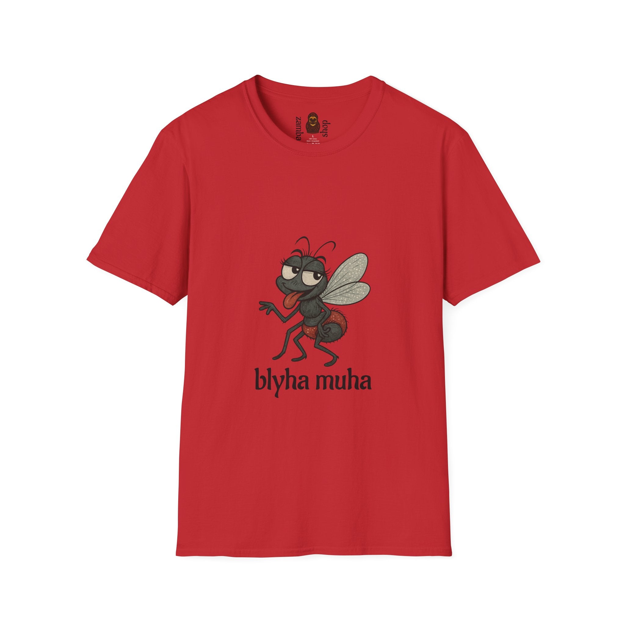 Blyaha Muha Russian Phrase Funny Quote T-Shirt | Slavic Humor Tee | Gift for him Gift for her