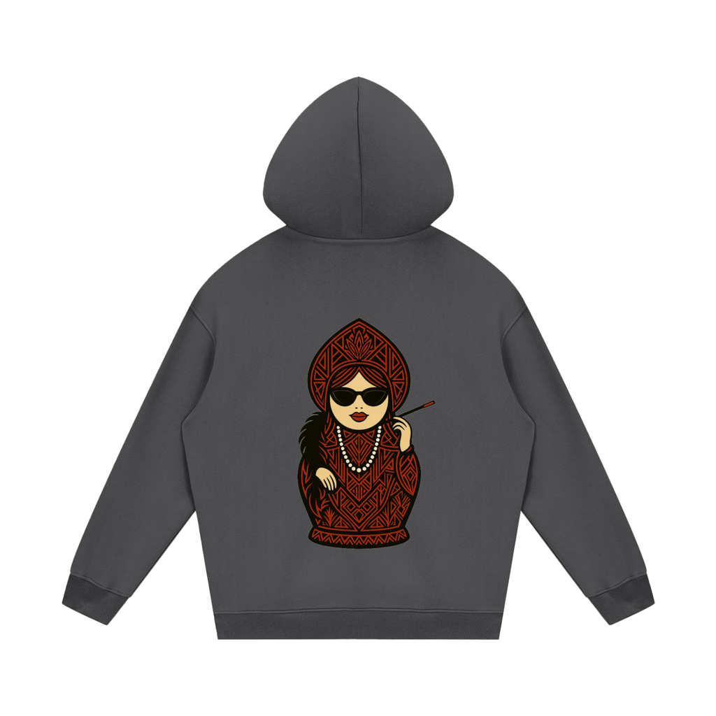 Babushka Grandma Hoodie | Streetwear Unisex Fleece Hoodie