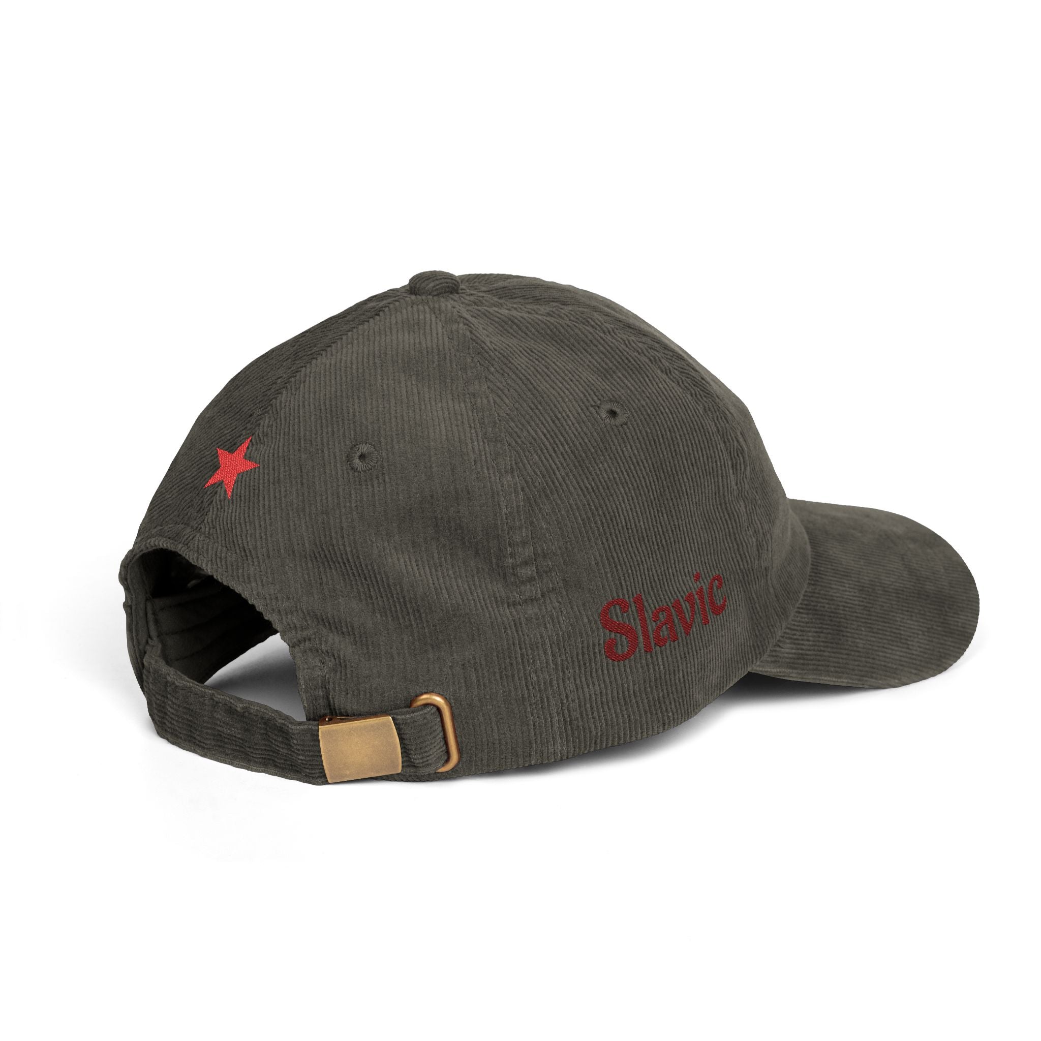Matryoshka embroidered corduroy cap | Vintage cord cap