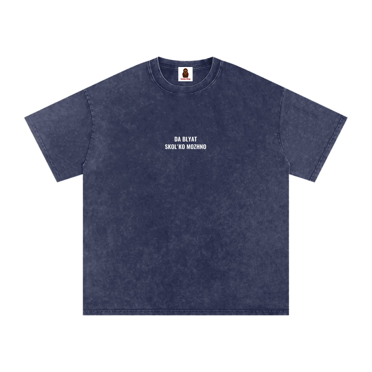 Da blyat skol'ko mozhno Snow Washed Oversized Cotton T-Shirt