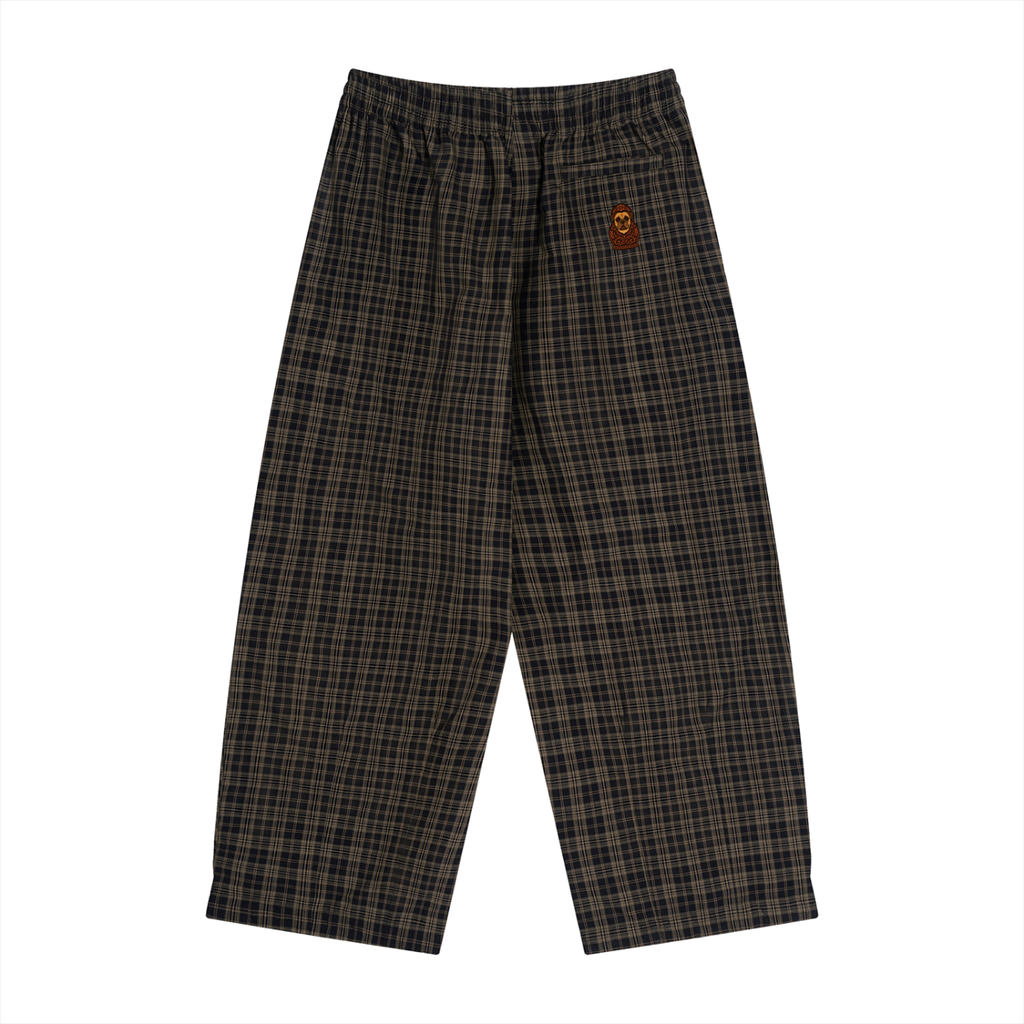 Unisex Plaid Wide Leg Pants
