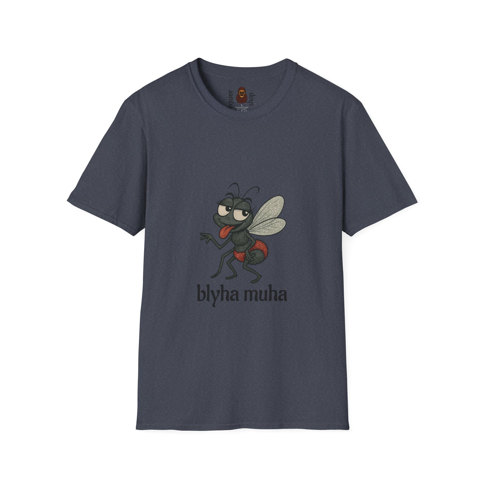Blyaha Muha Russian Phrase Funny Quote T-Shirt | Slavic Humor Tee | Gift for him Gift for her