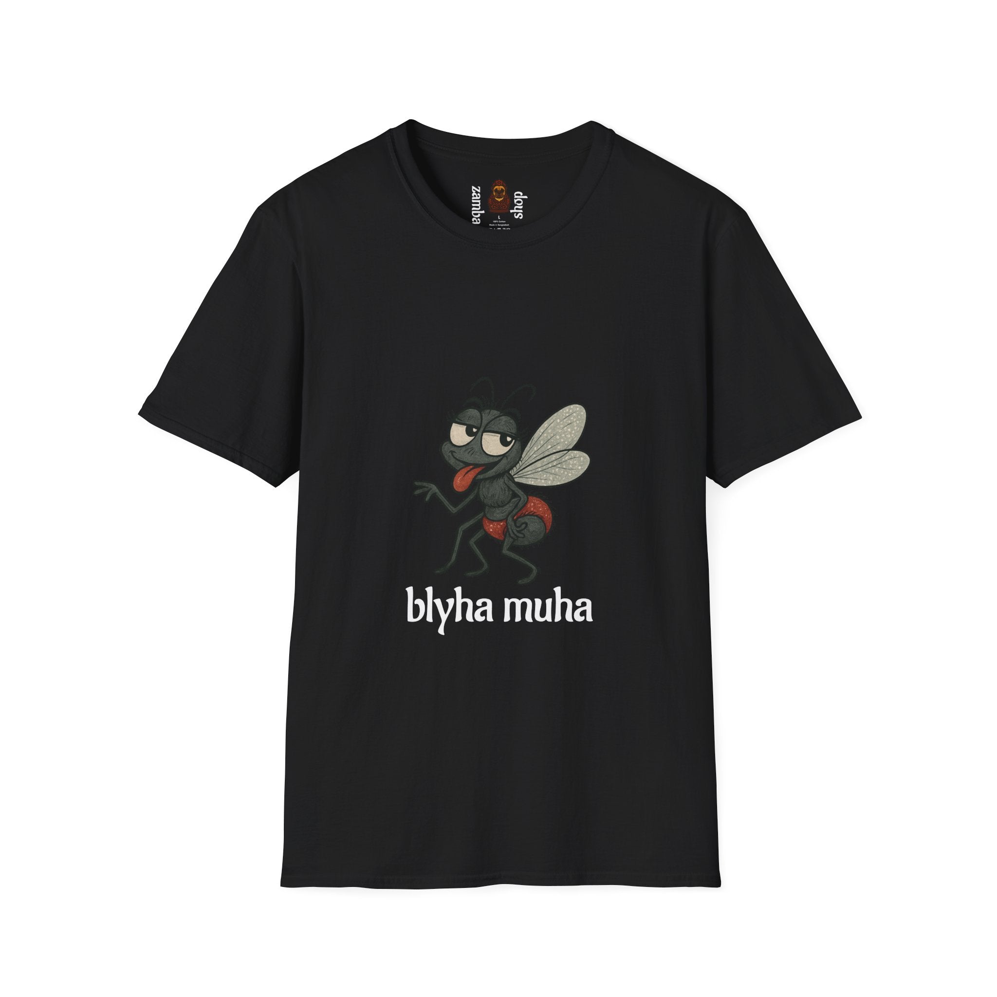 Blyaha Muha Russian Phrase Funny Quote T-Shirt | Slavic Humor Tee | Gift for him Gift for her