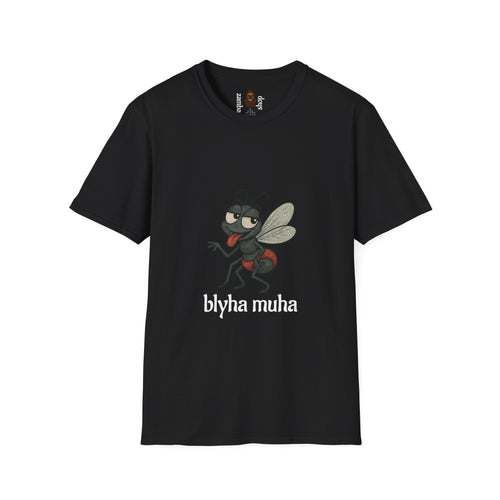 Blyaha Muha Russian Phrase Funny Quote T-Shirt | Slavic Humor Tee | Gift for him Gift for her