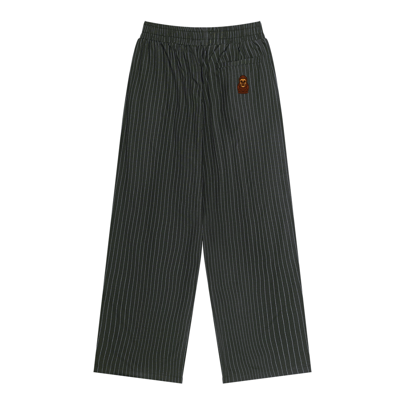 Unisex Striped Pleated Pants