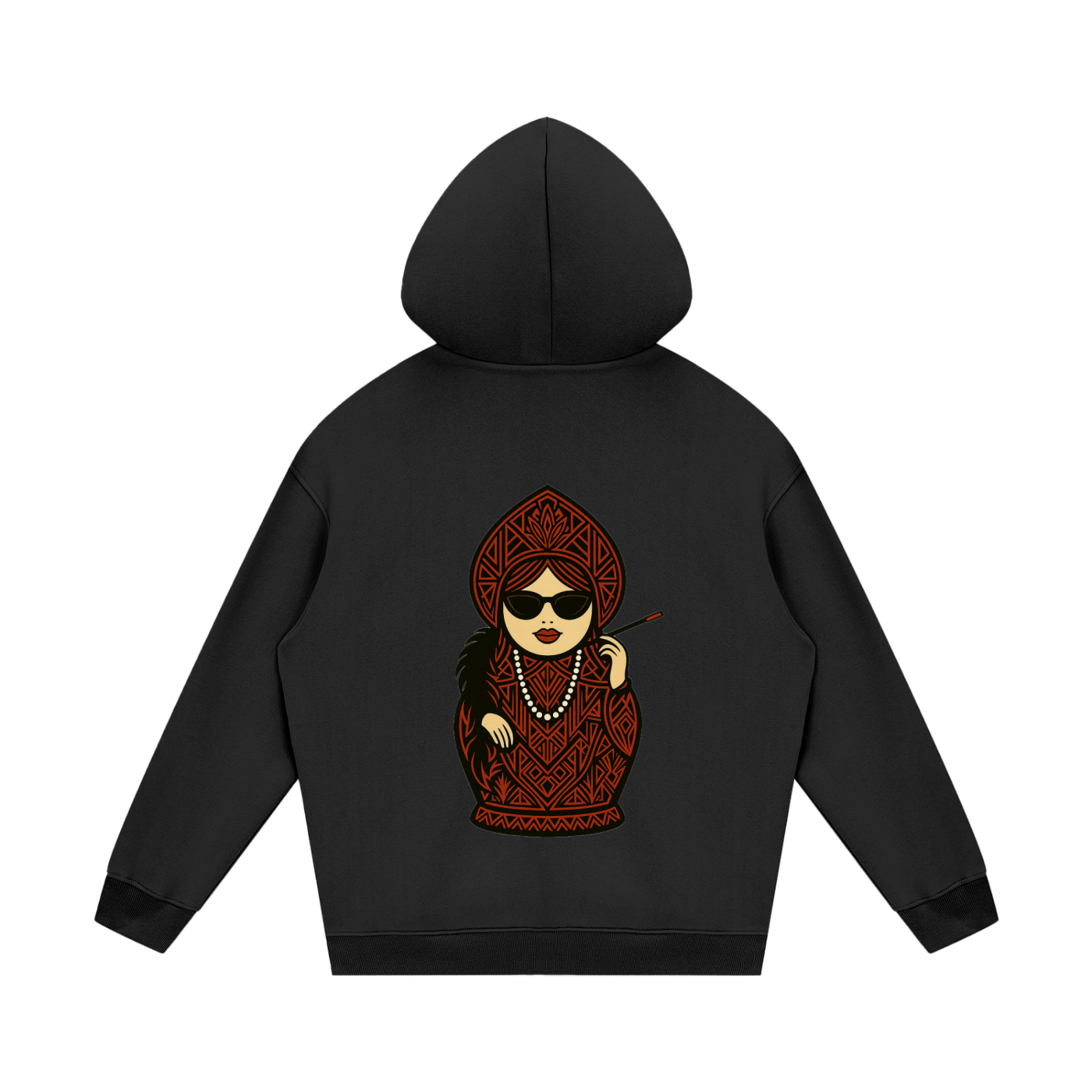 Babushka Grandma Hoodie | Streetwear Unisex Fleece Hoodie