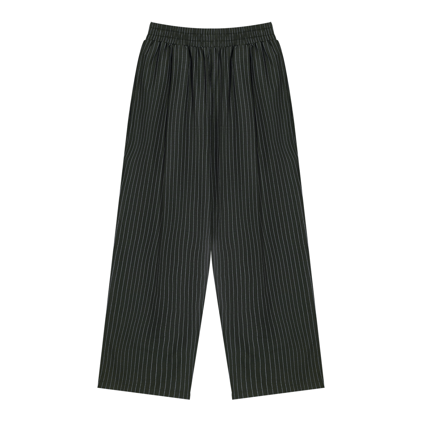 Unisex Striped Pleated Pants