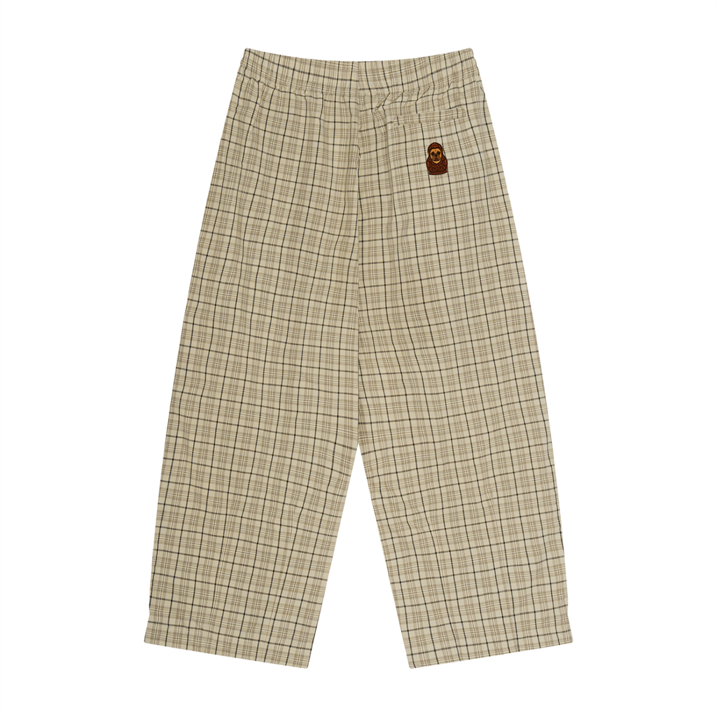 Unisex Plaid Wide Leg Pants