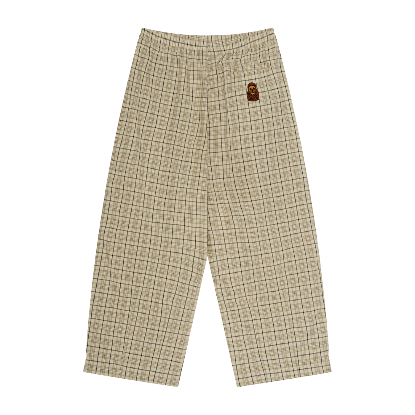 Unisex Plaid Wide Leg Pants