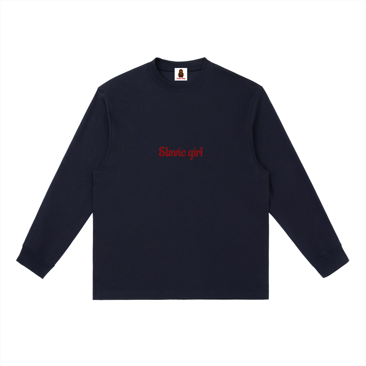 Slavic Girl | Essential Crewneck Long-Sleeve T-Shirt