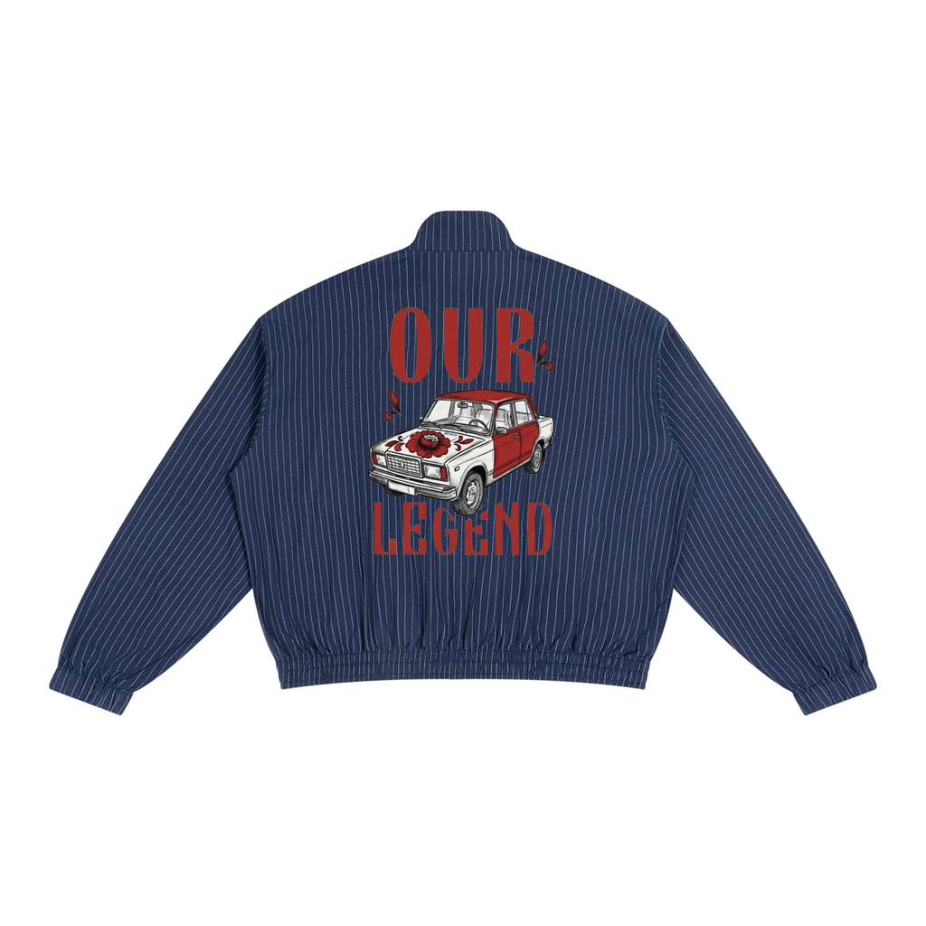 Unisex Striped Full-Zip Track Jacket