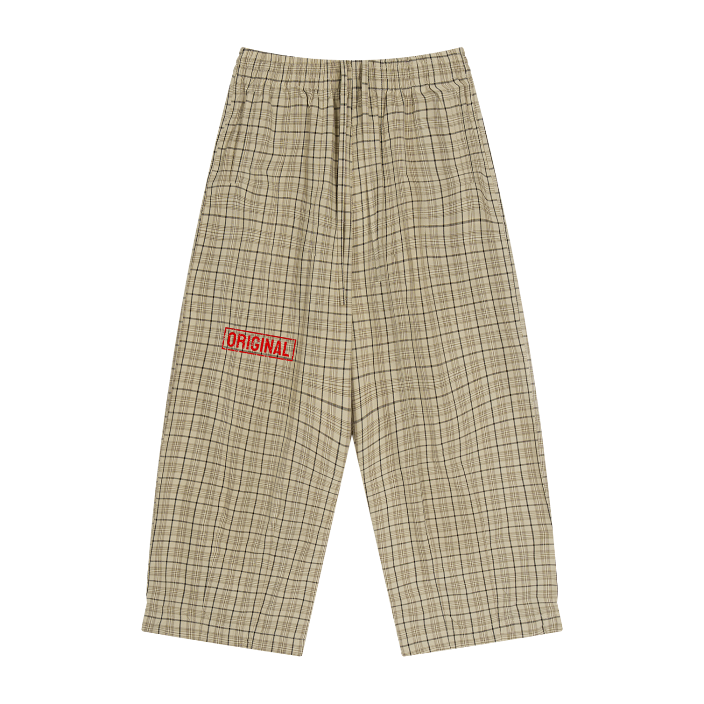 Unisex Plaid Wide Leg Pants