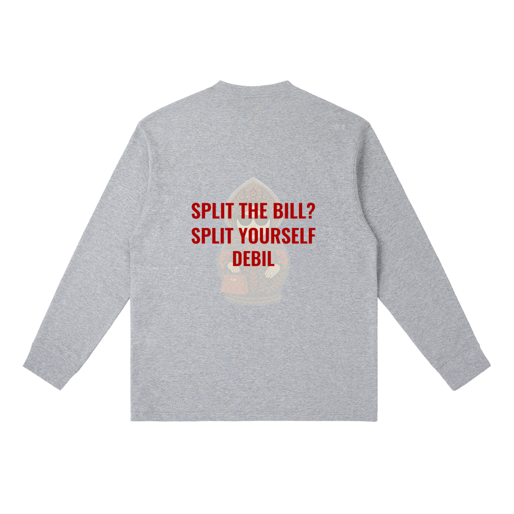 Split the bill? Essential Crewneck Long-Sleeve T-Shirt