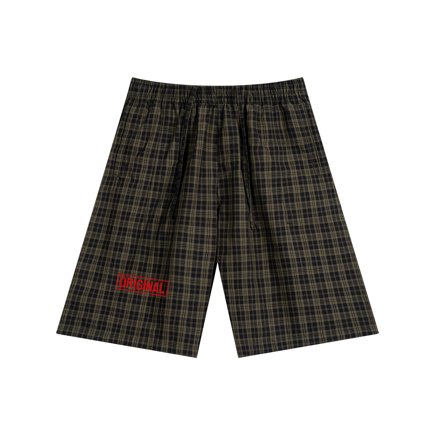 Unisex Plaid Wide Leg Shorts
