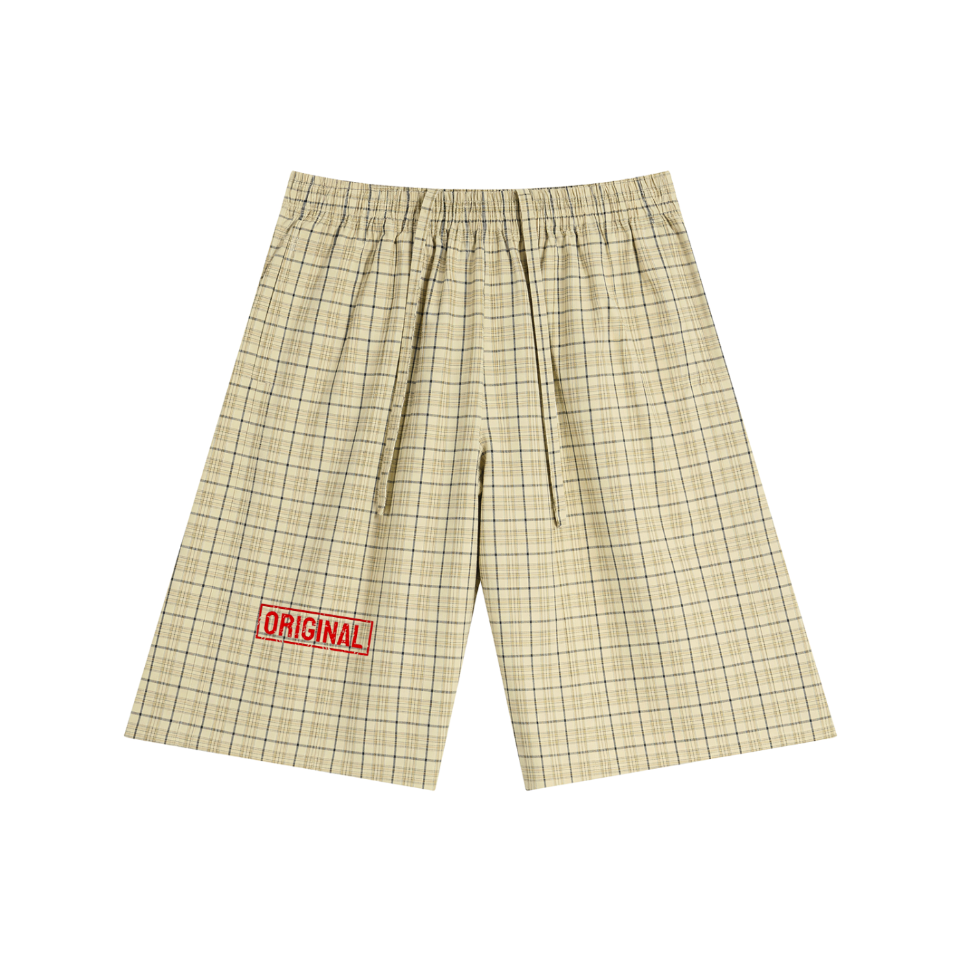 Unisex Plaid Wide Leg Shorts