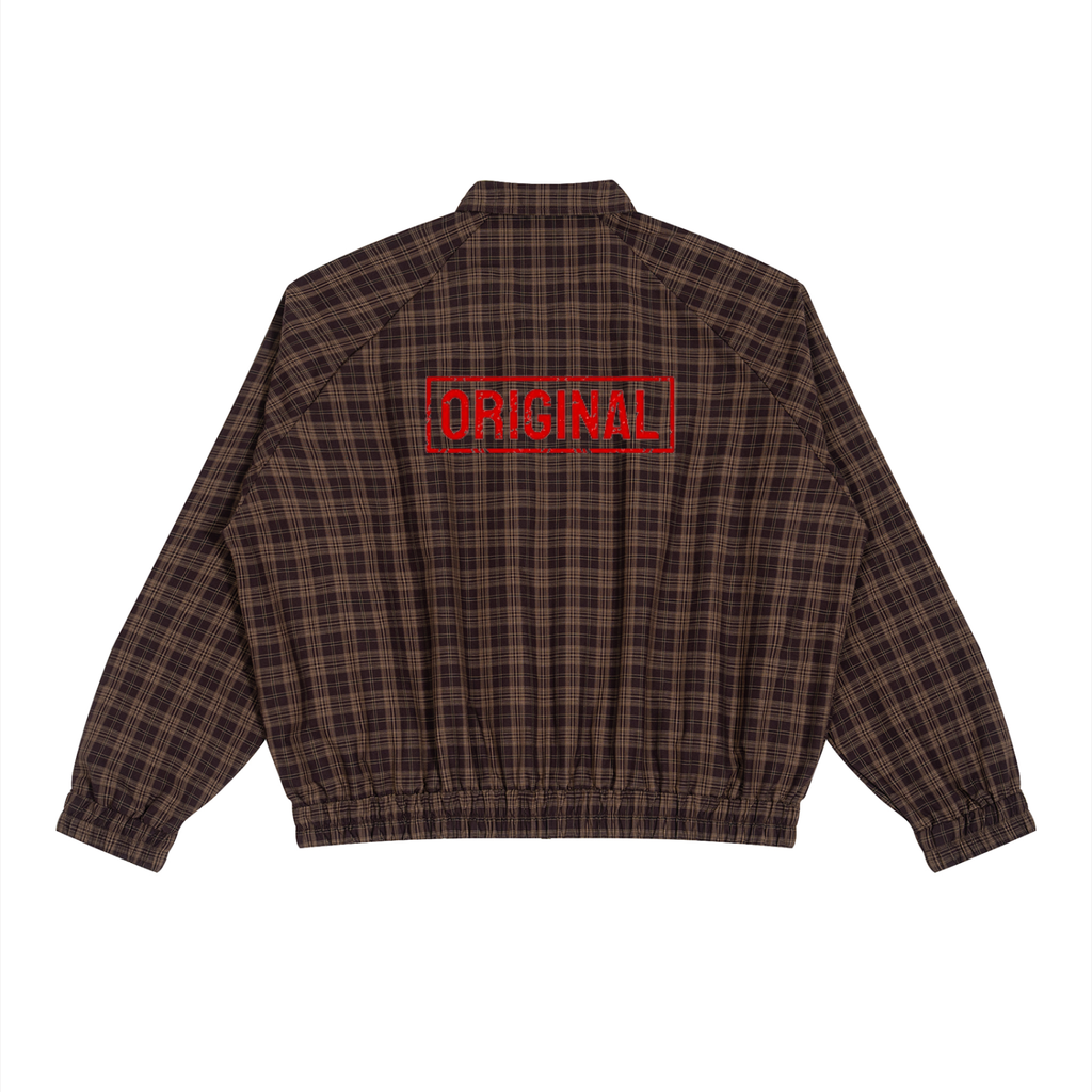 Unisex Plaid Full-Zip Track Jacket