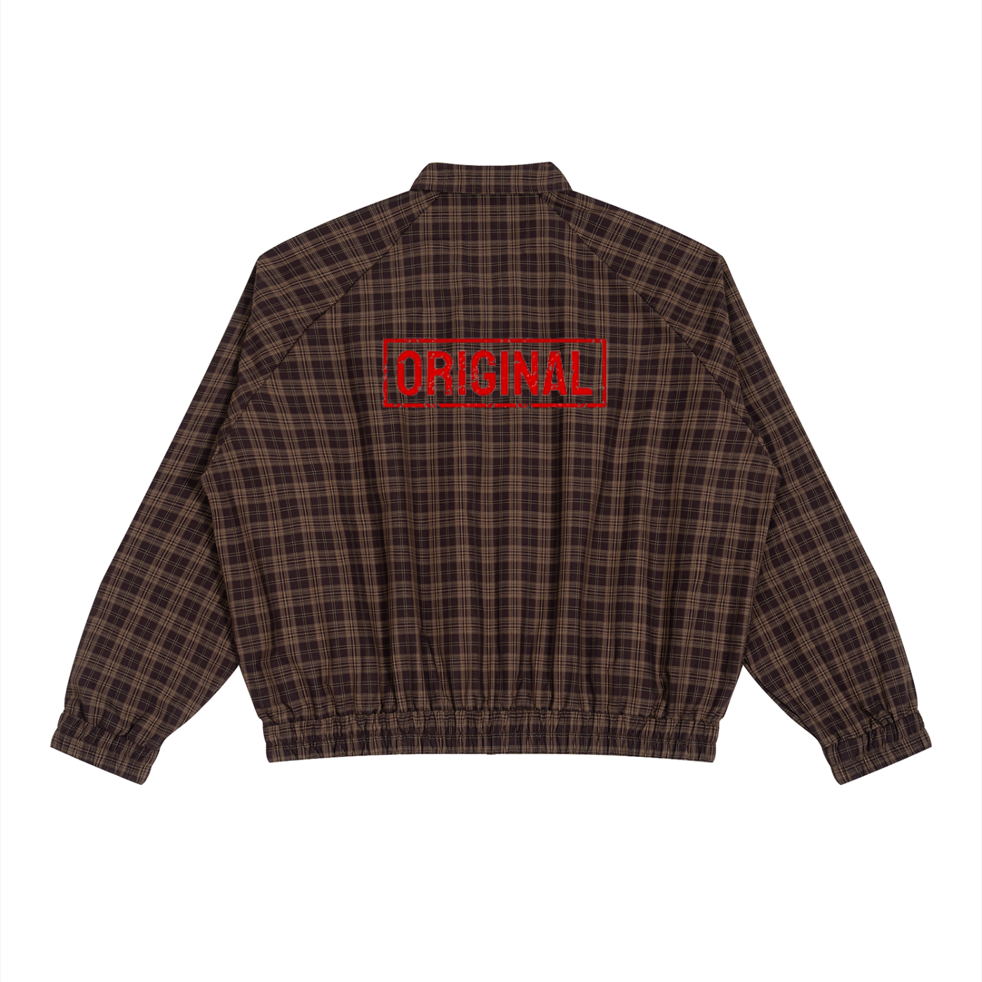 Unisex Plaid Full-Zip Track Jacket