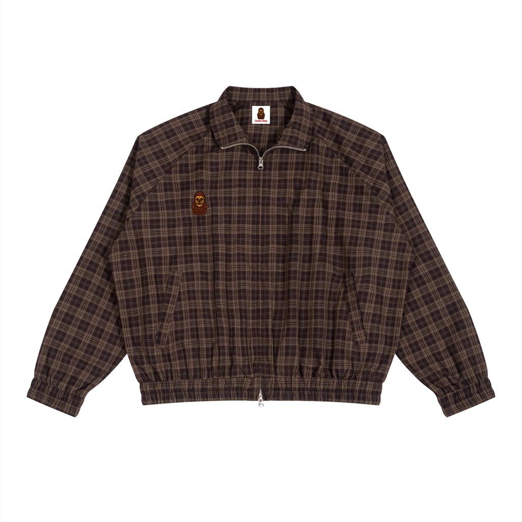 Unisex Plaid Full-Zip Track Jacket
